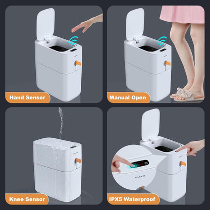 NommL™ Bathroom Garbage – Hands-Free Trash Solution