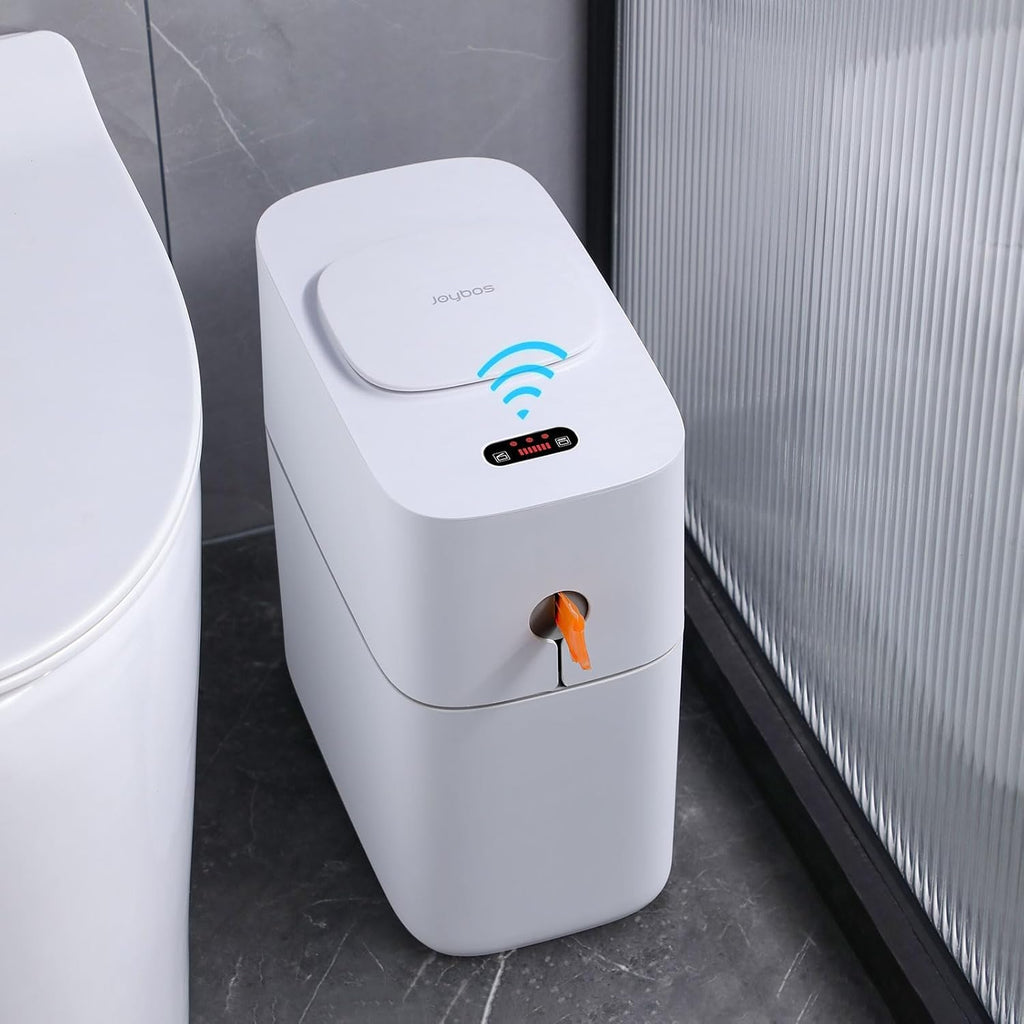 NommL™ Bathroom Garbage – Hands-Free Trash Solution